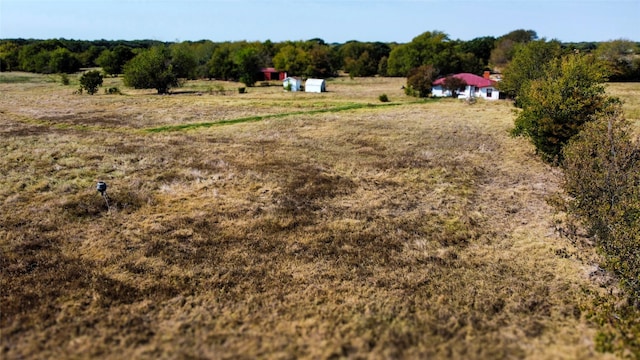 aerial view featuring a rural view