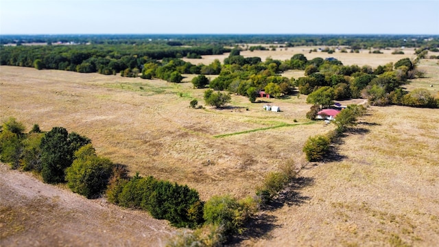 bird's eye view featuring a rural view