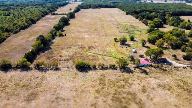 bird's eye view with a rural view