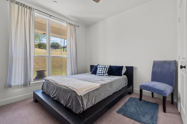 view of carpeted bedroom