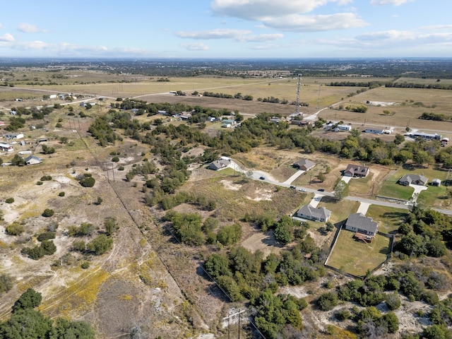 bird's eye view with a rural view