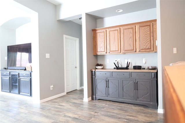 kitchen featuring light hardwood / wood-style flooring