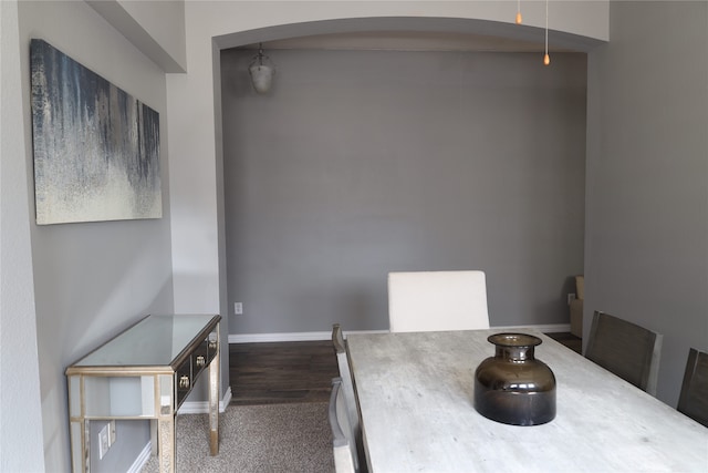 dining room featuring dark hardwood / wood-style floors