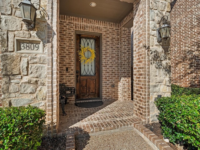 3809 S Brookridge Ct, Bedford, TX 76021 - property entrance featuring brick siding