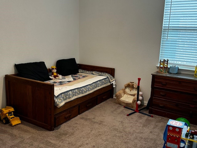 view of carpeted bedroom