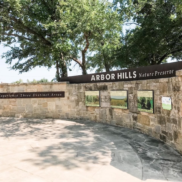 view of community sign