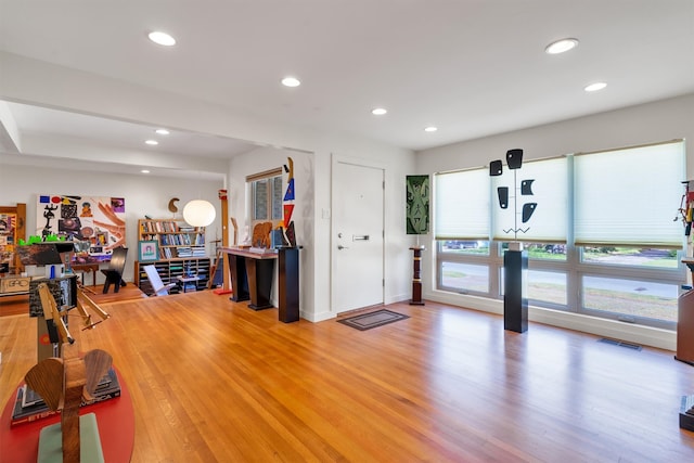 interior space with wood-type flooring