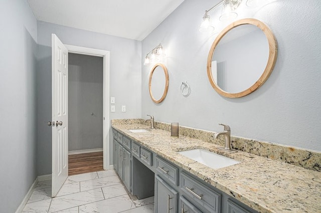 bathroom with vanity