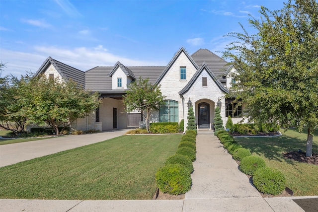 view of front of house featuring a front yard