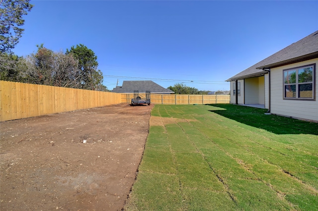 view of yard with a patio area