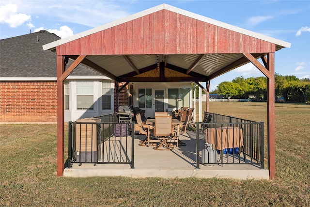 view of patio with a gazebo