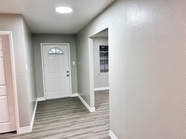 unfurnished living room with light hardwood / wood-style floors and sink