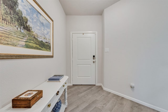 interior space featuring light wood-type flooring