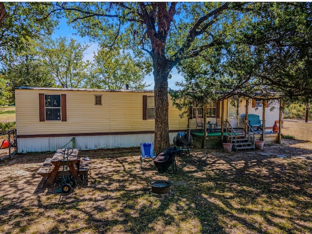 view of rear view of property