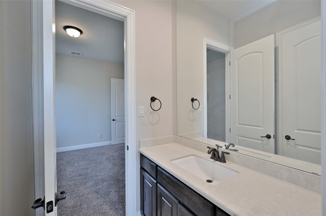 4095 Bridgecreek Dr, Rockwall, TX 75032 - bathroom with baseboards, visible vents, and vanity