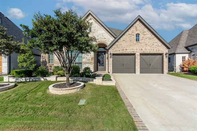 view of front of house with a front lawn