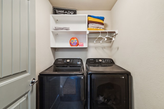 laundry area featuring independent washer and dryer