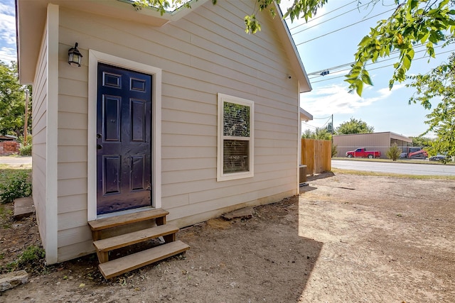 view of doorway to property