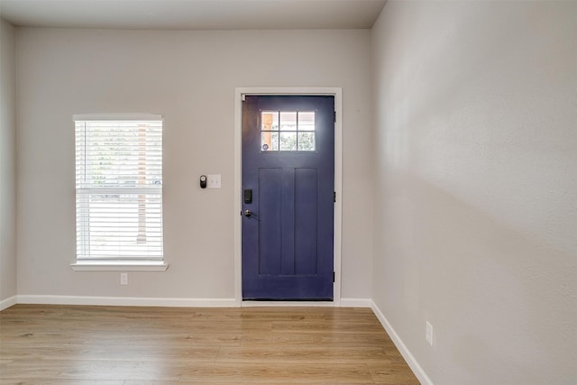 foyer entrance featuring light hardwood / wood-style floors