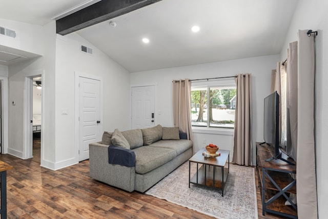 110 Fawn Trl, Mabank, TX 75156 - living area with dark wood-type flooring, recessed lighting, and baseboards