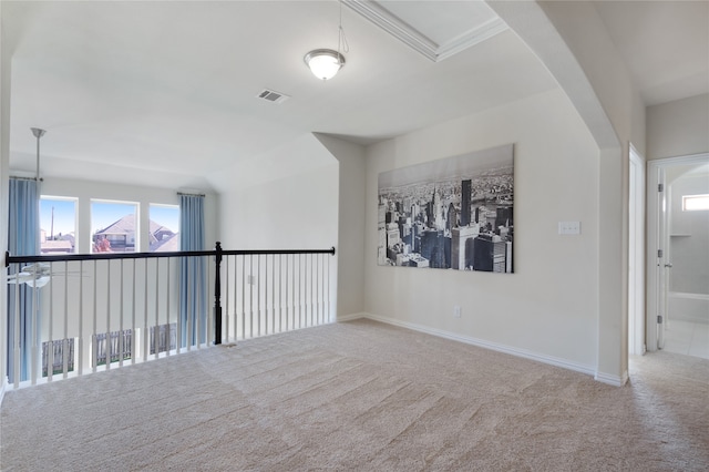 view of carpeted empty room