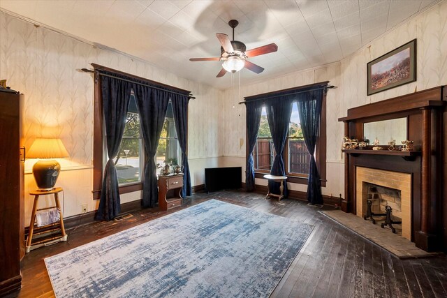 unfurnished room featuring crown molding and dark hardwood / wood-style flooring