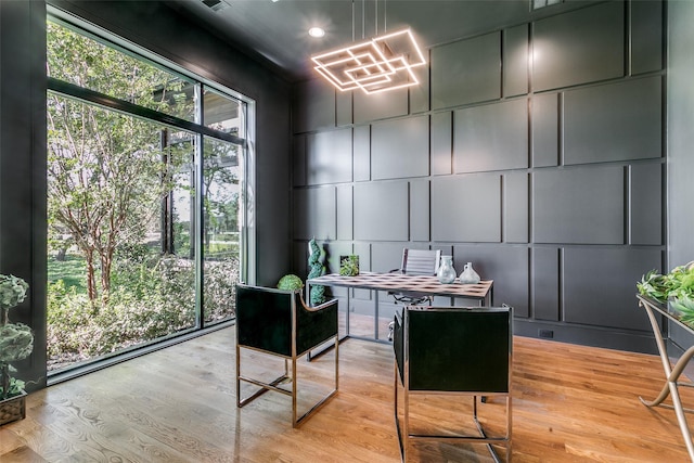 interior space featuring light wood-type flooring