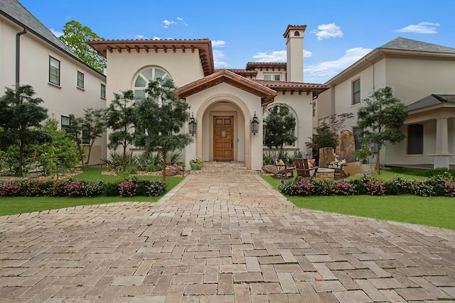 exterior space with a front yard