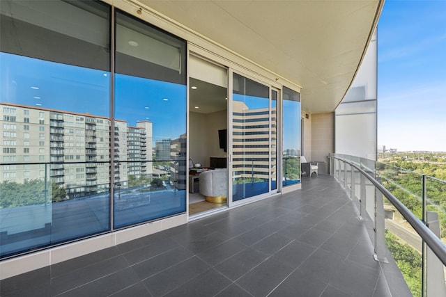 balcony featuring a city view