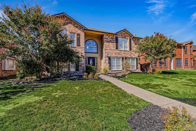 view of front of house with a front yard