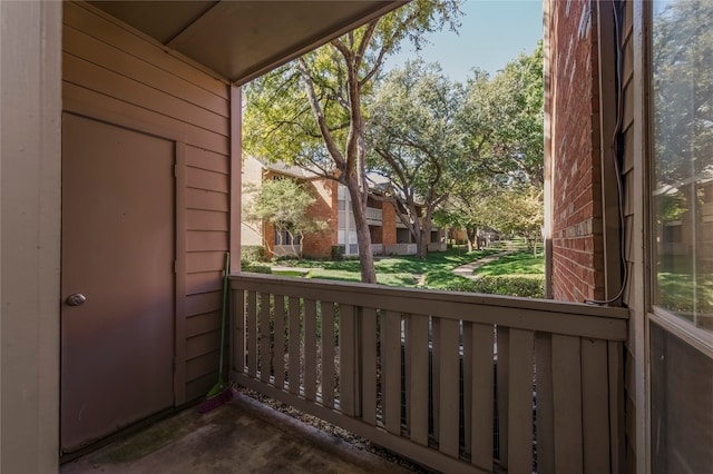 balcony with a porch