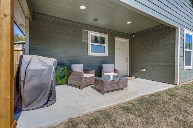 view of patio / terrace with area for grilling