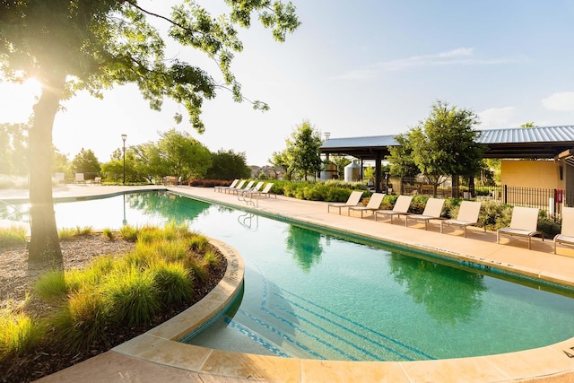 view of pool with a patio