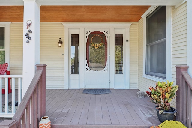 view of doorway to property