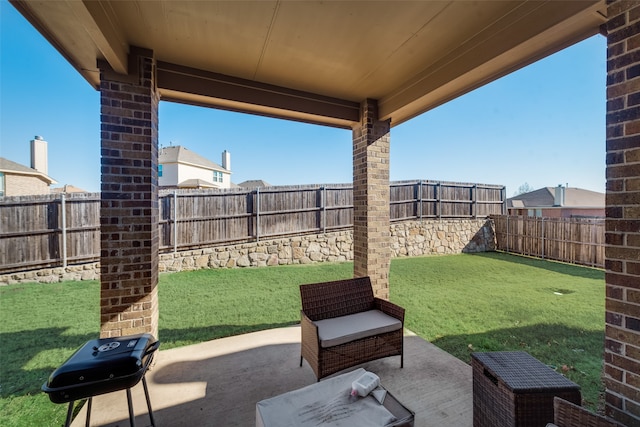 view of patio / terrace with grilling area