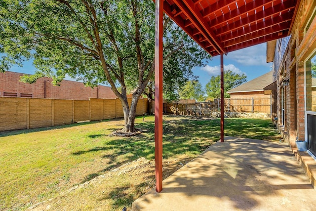 view of yard featuring a patio