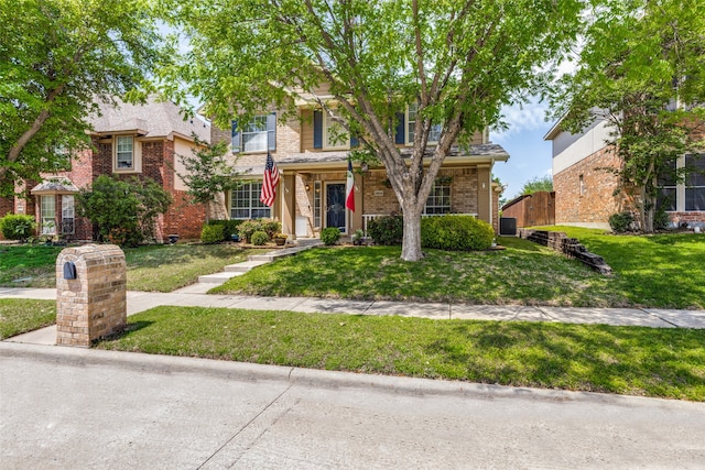 view of front of house with a front yard