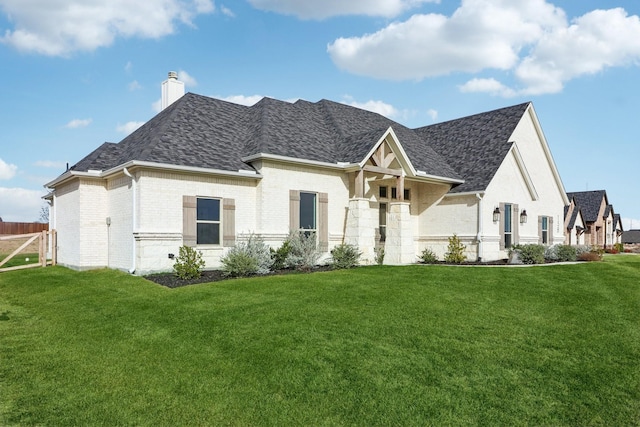 exterior space with a front yard