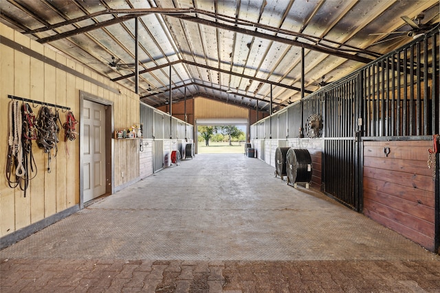 view of horse barn