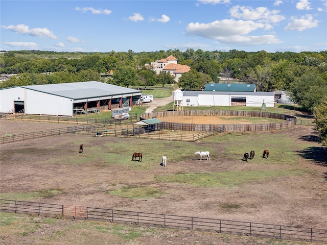 bird's eye view featuring a rural view