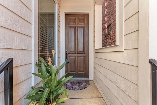 view of doorway to property