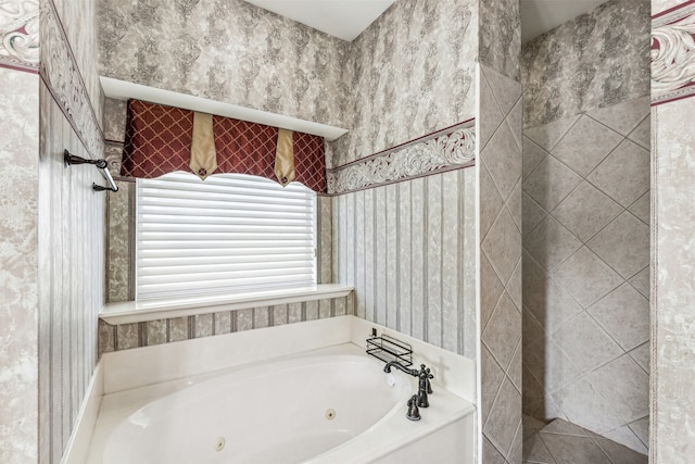 bathroom with a tub