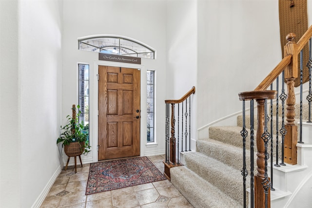 entrance foyer with a high ceiling