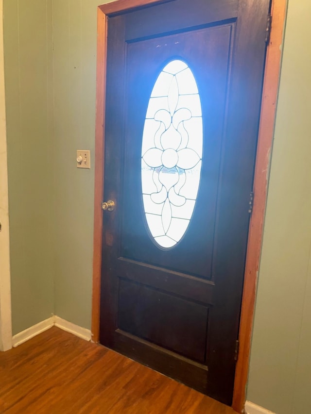 entrance foyer with wood-type flooring