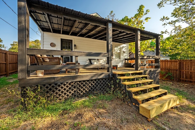 view of wooden deck