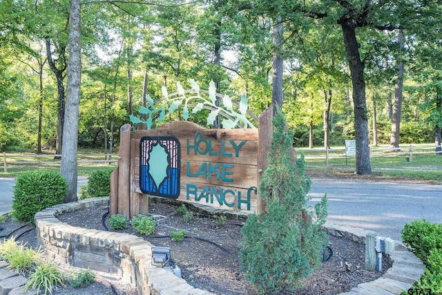 view of community sign