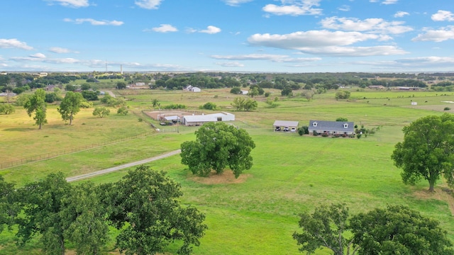 drone / aerial view featuring a rural view