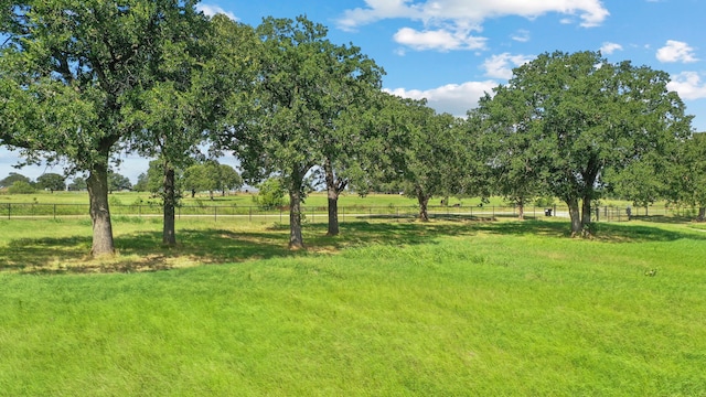 view of yard featuring a rural view