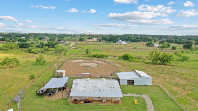 drone / aerial view featuring a rural view