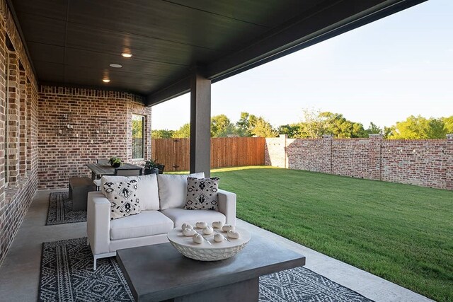 4127 Olmsted Dr, Rockwall, TX 75032 - view of patio / terrace featuring an outdoor living space